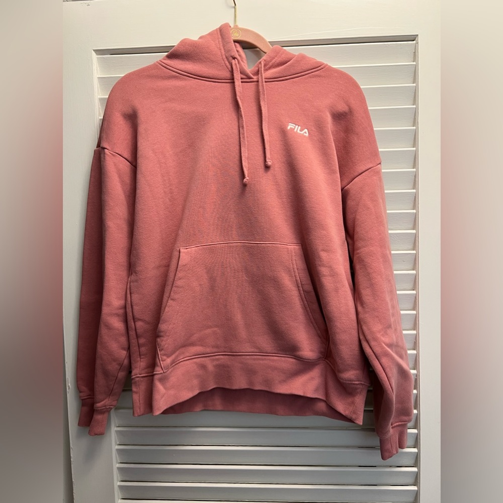 Pink/salmon colored Fila Sweatsuit Medium hoodie and small pants in EUC.